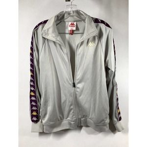 Kappa Giacca Womens Sleeve Logo Jacket Size S Small Grey